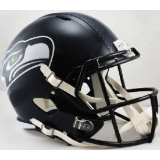 Seattle Seahawks Full Size Speed Replica Football Helmet Matte Navy - NFL - Helmets
