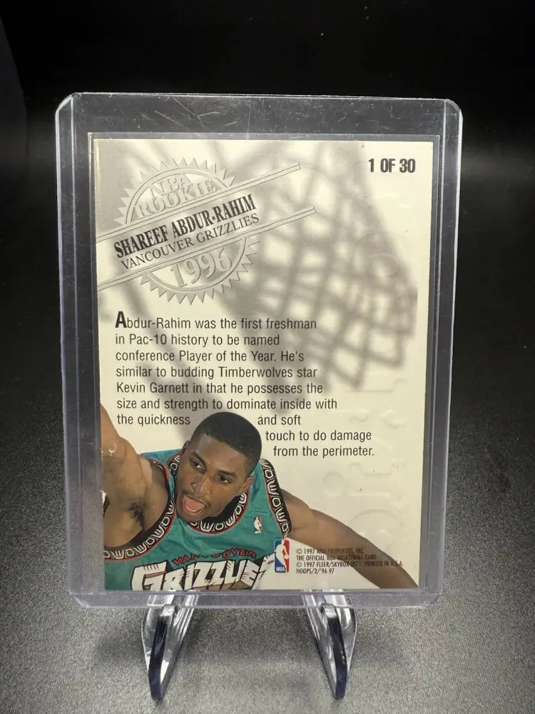 Shareef Abdur-Rahim 1996-97 NBA Hoops Rookie Gold Foil #1 RC