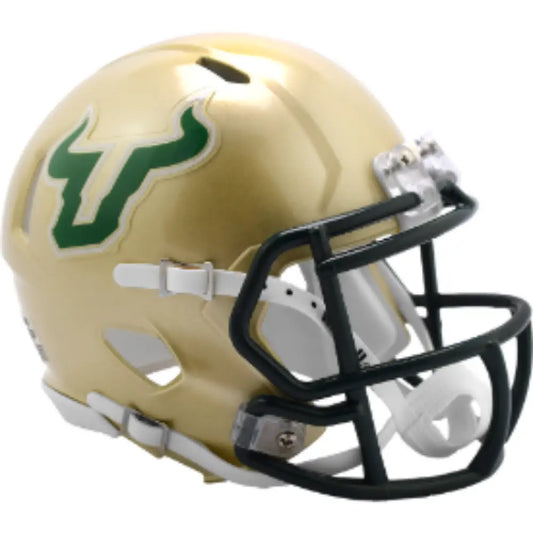 South Florida Bulls NCAA Mini Speed Football Helmet Gold- NCAA - Helmets