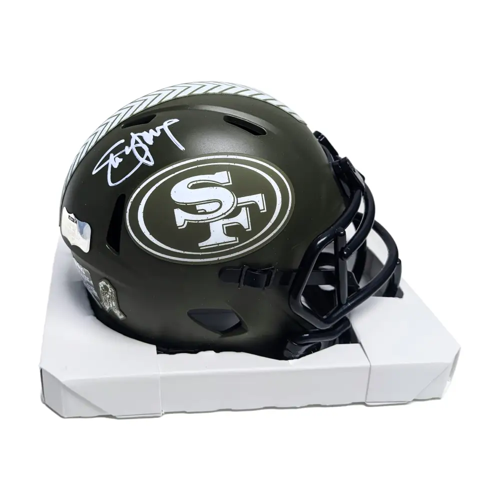 Steve Young Autographed Hand Signed Riddell San Francisco 49ers Salute to Service Mini Football Helmet - PSA