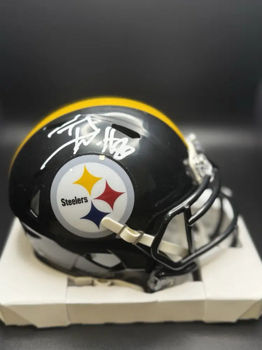 T.J. Watt Autographed Pittsburgh Steelers Mini Helmet – Beckett Witnessed COA