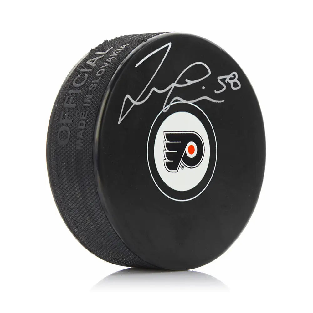 Taylor Leier Autographed Philadelphia Flyers Hockey Puck - Hockey Memorabilia