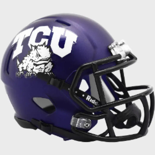 TCU Horned Frogs NCAA Mini Speed Football Helmet Satin Purple- NCAA - Helmets