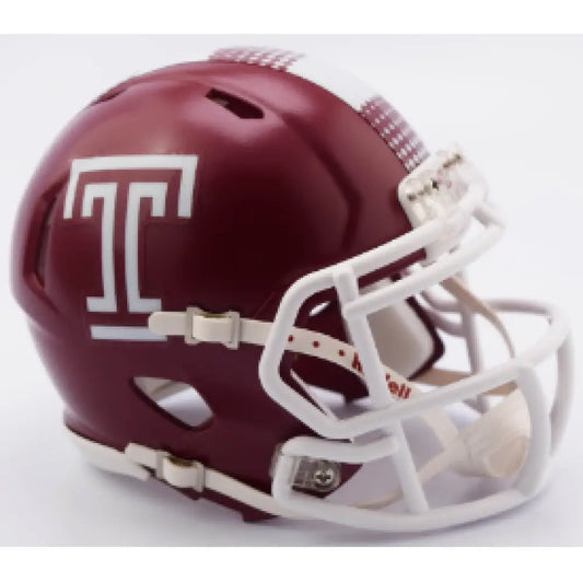 Temple Owls Mini Speed Football Helmet NCAA - Helmets