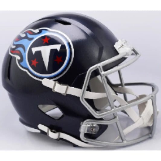 Tennessee Titans Full Size Speed Replica Football Helmet Satin Navy Metallic - NFL - Helmets