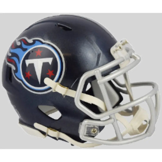 Tennessee Titans NFL Mini Speed Football Helmet Satin Navy Metallic - Helmets