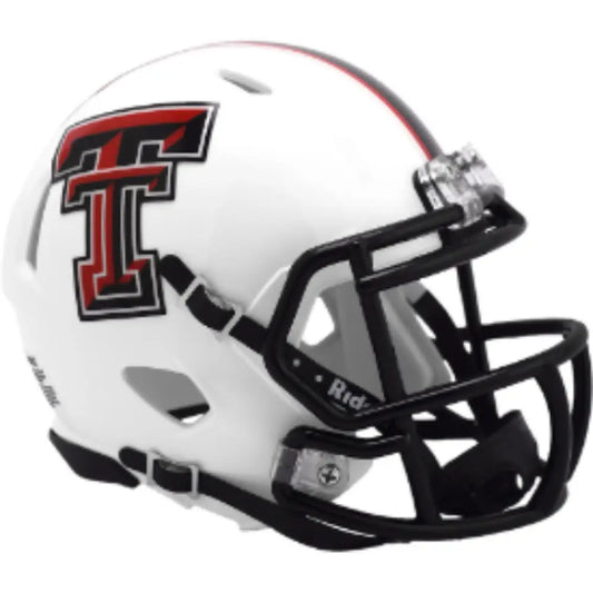 Texas Tech Red Raiders NCAA Mini Speed Football Helmet 2024 White- NCAA - Helmets