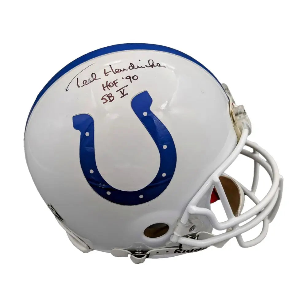 Tim Hendricks Autographed VSR4 Full Size Authentic Helmet - HOF Inscription - Football Memorabilia