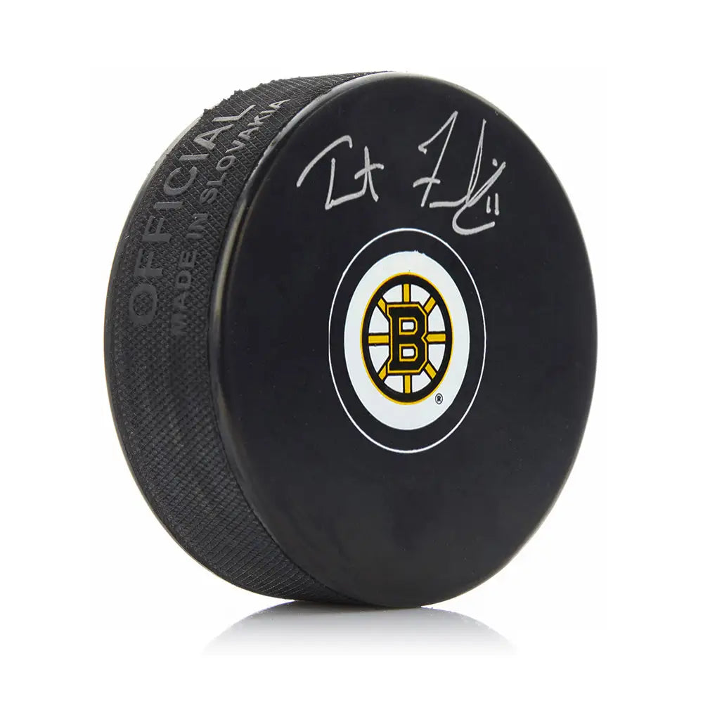 Trent Frederic Boston Bruins Autographed Hockey Puck - Hockey Memorabilia