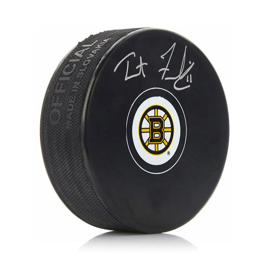 Trent Frederic Boston Bruins Autographed Hockey Puck - Hockey Memorabilia