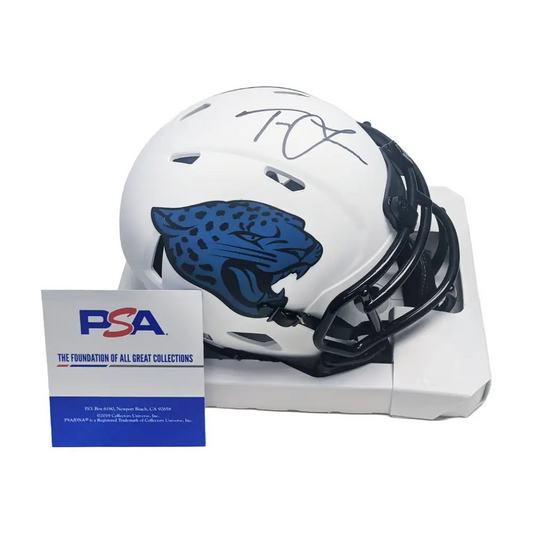 Trevor Lawrence Autographed Hand Signed Jacksonville Jaguars Lunar Mini Football Helmet - PSA/DNA - Football Memorabilia