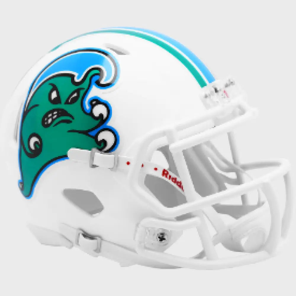 Tulane Green Wave NCAA Mini Speed Football Helmet Angry Wave - NCAA - Helmets