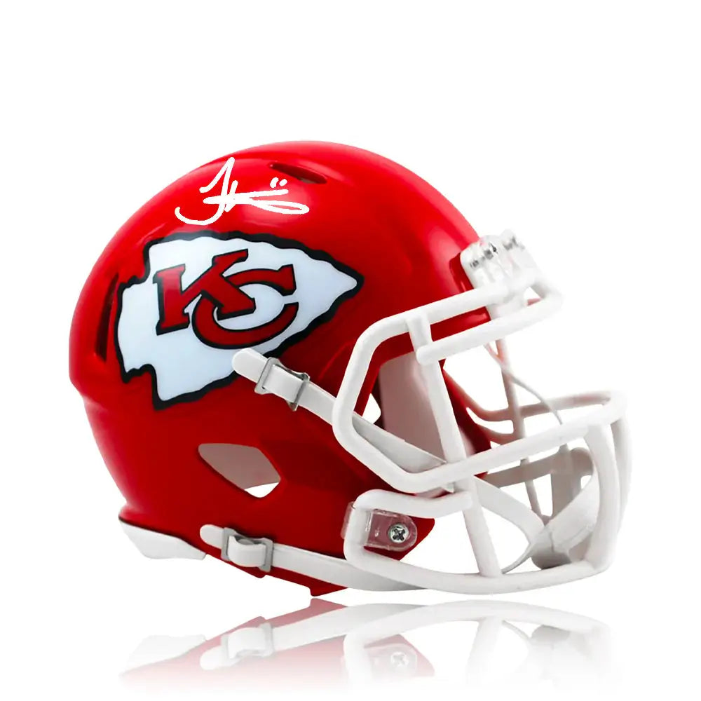 Tyreek Hill Kansas City Chiefs Autographed Football Speed Mini-Helmet - Football Memorabilia