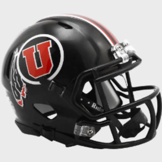 Utah Utes NCAA Mini Speed Football Helmet Black- NCAA - Helmets