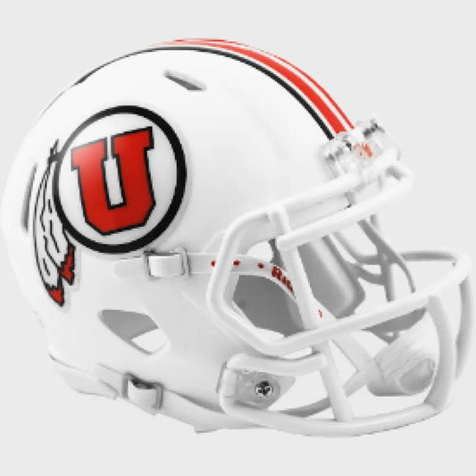 Utah Utes NCAA Mini Speed Football Helmet White - NCAA - Helmets