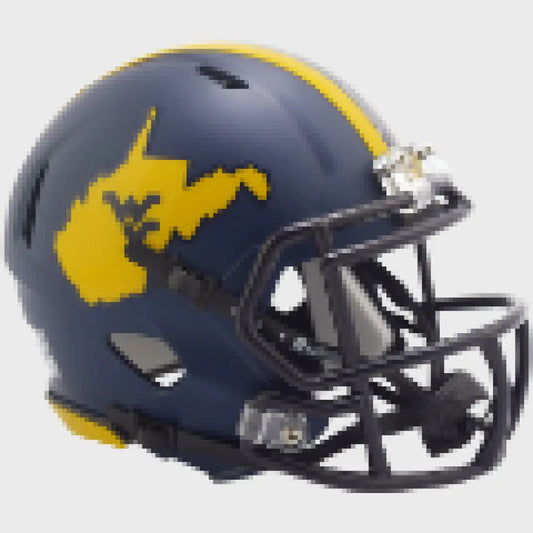 West Virginia Mountaineers NCAA Mini Speed Football Helmet 2023 Country Roads-NCAA - Helmets