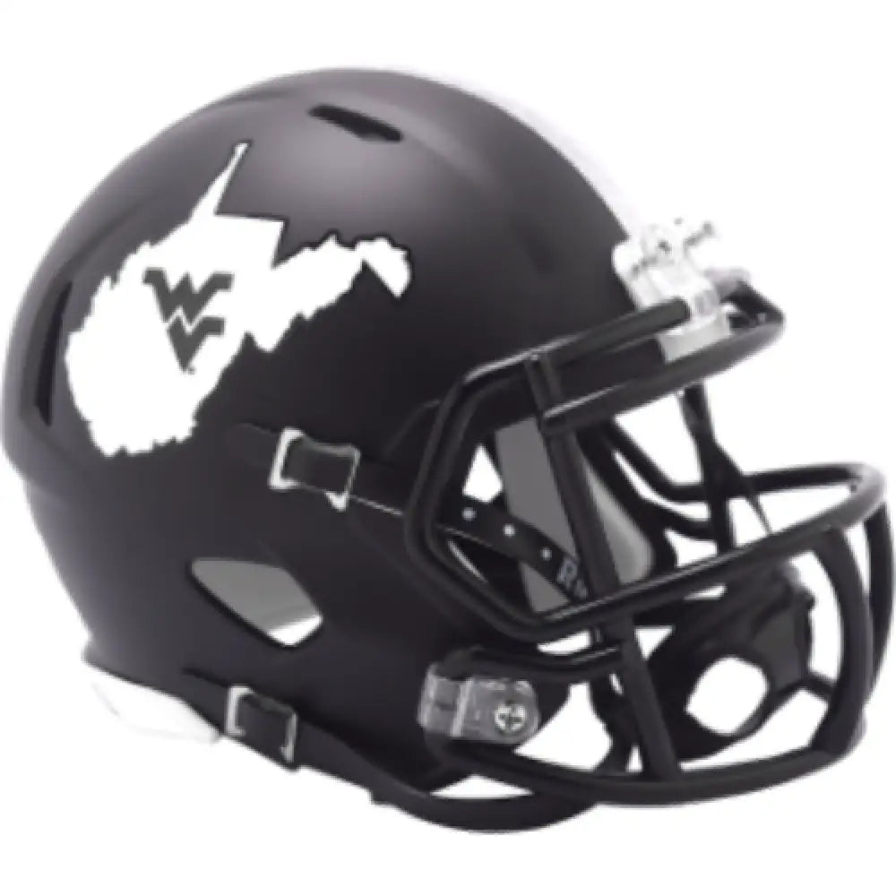 West Virginia Mountaineers NCAA Mini Speed Football Helmet Coal Rush-NCAA - Helmets