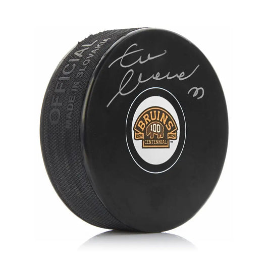Zdeno Chara Boston Bruins Autographed 100th Anniversary Hockey Puck - Hockey Memorabilia